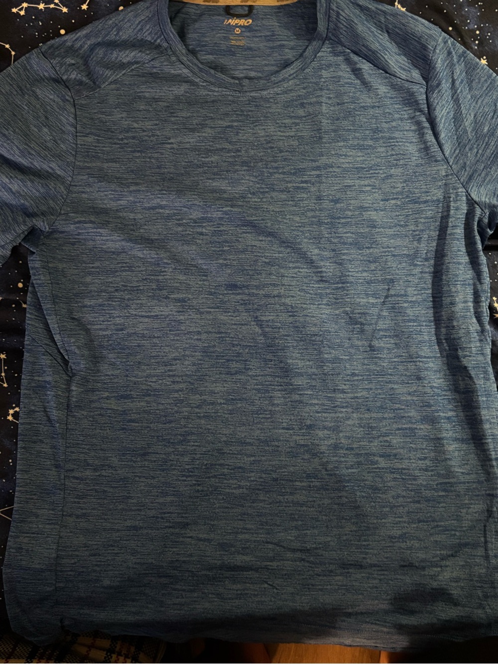 Pro: Blue Heather Crew Neck Shirt - Performance Men's Tee